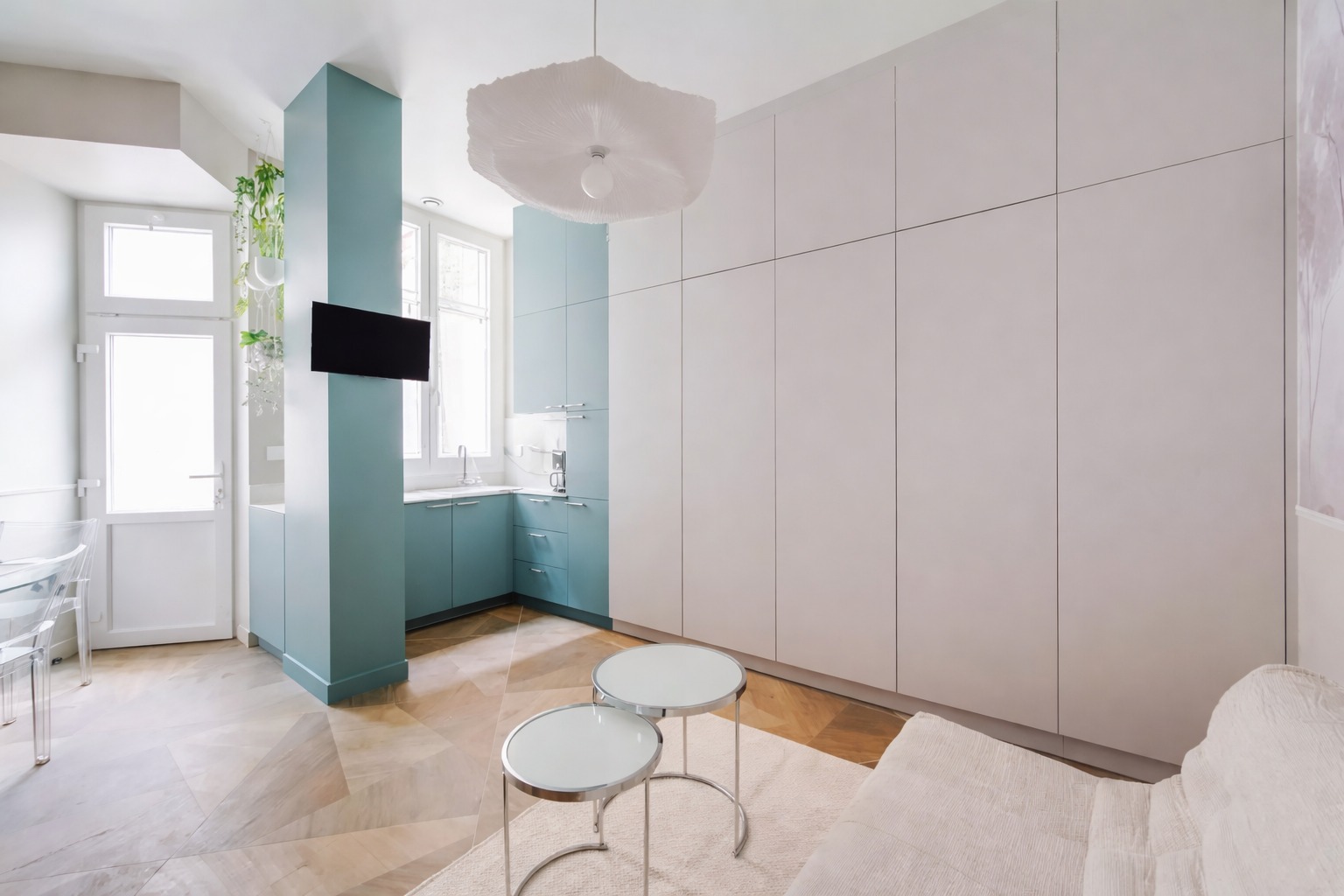 PARIS 18ᵉ –SIMPLON  limite JULES JOFFRIN – STUDIO RÉNOVÉ PAR ARCHITECTE – 26 m² – VENDU MEUBLÉ 2